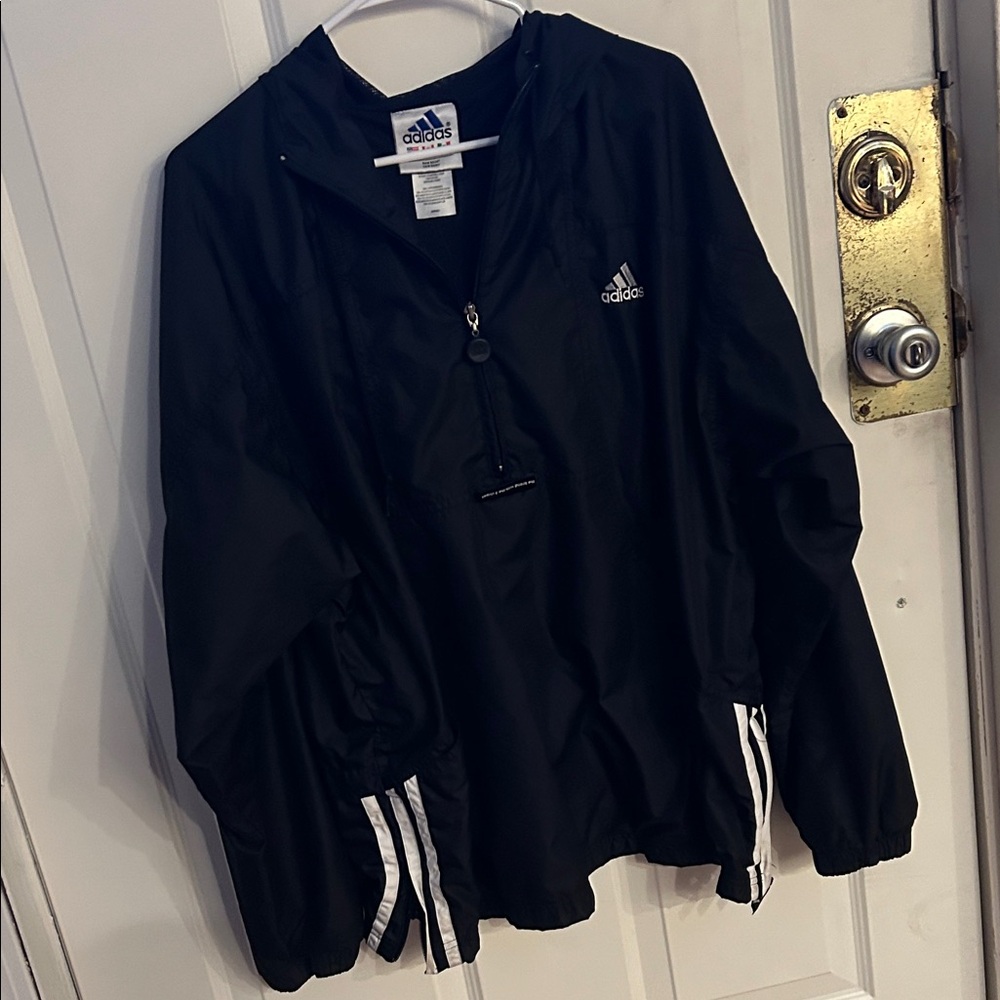 Adidas Black Windbreaker Jacket